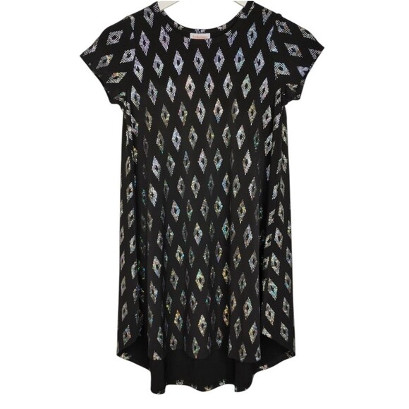 LuLaRoe Scarlett dress Black with        Iridescent Silver Diamonds size 10 - Picture 10 of 10